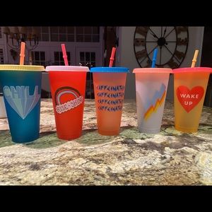 Starbucks COLD CUP SET- BRAND NEW! Set of 5 tumblers, lids and straws